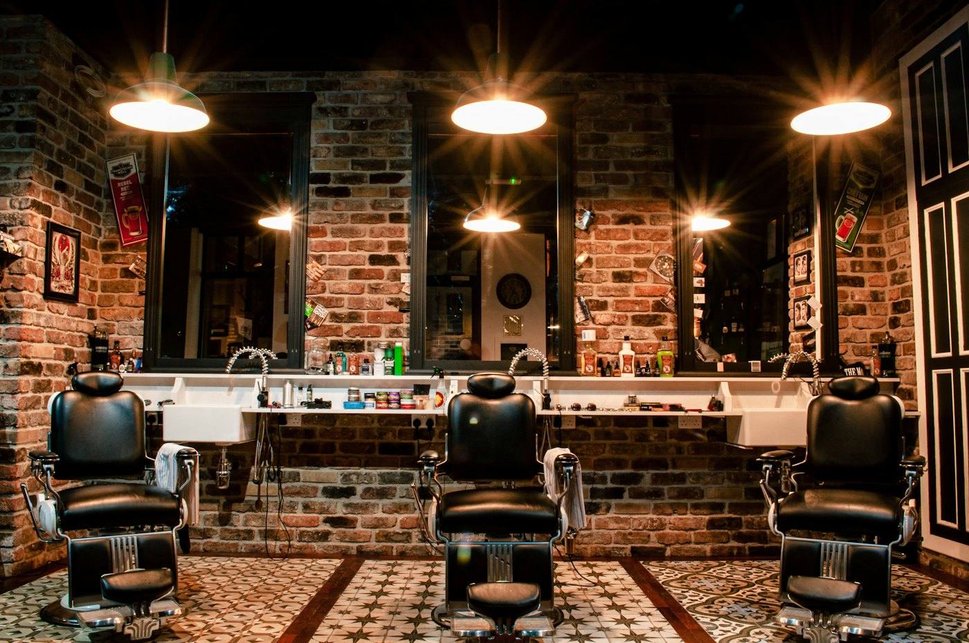A barbershop interior