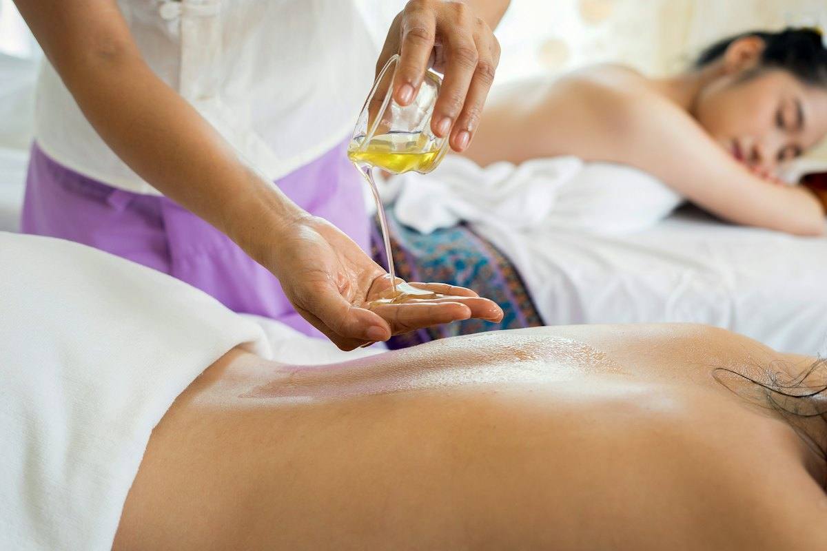 A massage therapy session